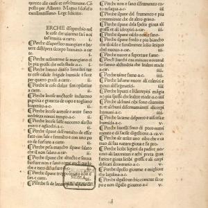 6. Taula dels capítols de l'edició de Francesco del Tuppo del 'Liber de homine' de Manfredi, posat a nom d'Albert el Gran (Nàpols, 1478).