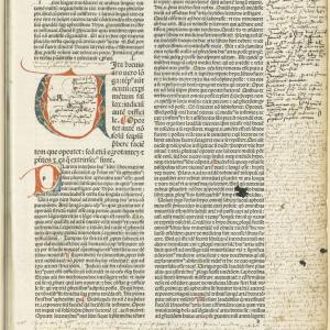 12. Hippocrates’ 'Aphorisms' with Galen’s commentary in an edition of the 'Articella' by Francesc Argilagues, with annotations of use (Venice, Hermann Liechtenstein, 1483).